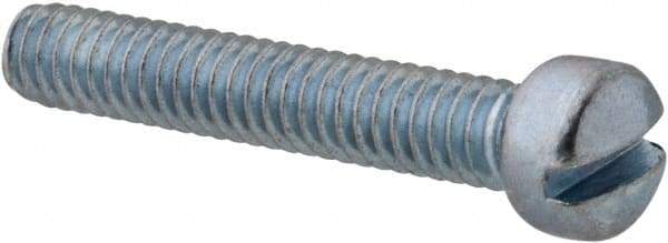 Value Collection - #5-40 UNC, 3/4" Length Under Head Slotted Drive Machine Screw - Fillister Head, Grade J82 Steel, Zinc-Plated Finish, Without Washer - Benchmark Tooling