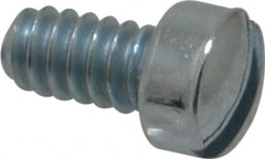 Value Collection - #6-32 UNC, 1/4" Length Under Head Slotted Drive Machine Screw - Fillister Head, Grade J82 Steel, Zinc-Plated Finish, Without Washer - Benchmark Tooling
