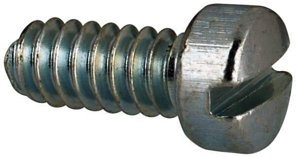 Value Collection - #6-32 UNC, 5/16" Length Under Head Slotted Drive Machine Screw - Fillister Head, Grade J82 Steel, Zinc-Plated Finish, Without Washer - Benchmark Tooling