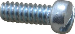 Value Collection - #6-32 UNC, 3/8" Length Under Head Slotted Drive Machine Screw - Fillister Head, Grade 2 Steel, Zinc-Plated Finish, Without Washer - Benchmark Tooling