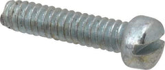 Value Collection - #6-32 UNC, 5/8" Length Under Head Slotted Drive Machine Screw - Fillister Head, Grade J82 Steel, Zinc-Plated Finish, Without Washer - Benchmark Tooling
