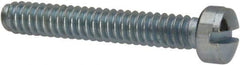 Value Collection - #6-32 UNC, 7/8" Length Under Head Slotted Drive Machine Screw - Fillister Head, Grade J82 Steel, Zinc-Plated Finish, Without Washer - Benchmark Tooling