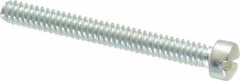 Value Collection - #6-32 UNC, 1-1/4" Length Under Head Slotted Drive Machine Screw - Fillister Head, Grade 2 Steel, Zinc-Plated Finish, Without Washer - Benchmark Tooling