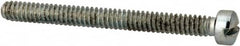 Value Collection - #6-32 UNC, 1-1/2" Length Under Head Slotted Drive Machine Screw - Fillister Head, Grade J82 Steel, Zinc-Plated Finish, Without Washer - Benchmark Tooling