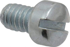 Value Collection - #8-32 UNC, 1/4" Length Under Head Slotted Drive Machine Screw - Fillister Head, Grade J82 Steel, Zinc-Plated Finish, Without Washer - Benchmark Tooling