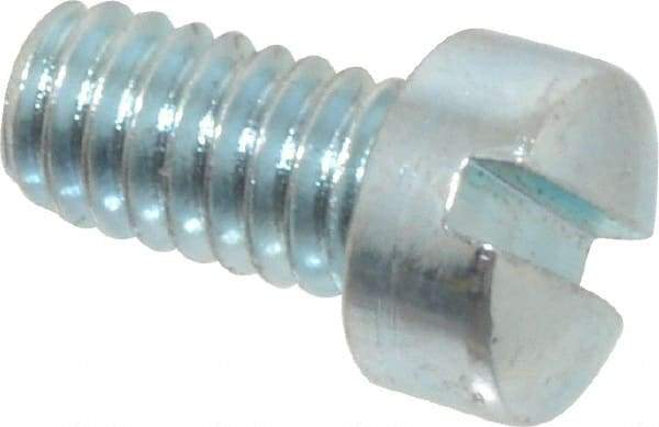 Value Collection - #8-32 UNC, 5/16" Length Under Head Slotted Drive Machine Screw - Fillister Head, Grade J82 Steel, Zinc-Plated Finish, Without Washer - Benchmark Tooling