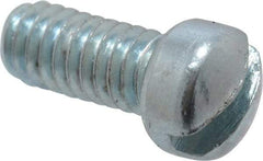 Value Collection - #8-32 UNC, 3/8" Length Under Head Slotted Drive Machine Screw - Fillister Head, Grade 2 Steel, Zinc-Plated Finish, Without Washer - Benchmark Tooling