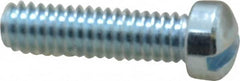 Value Collection - #8-32 UNC, 5/8" Length Under Head Slotted Drive Machine Screw - Fillister Head, Grade 2 Steel, Zinc-Plated Finish, Without Washer - Benchmark Tooling