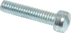 Value Collection - #8-32 UNC, 3/4" Length Under Head Slotted Drive Machine Screw - Fillister Head, Grade 2 Steel, Zinc-Plated Finish, Without Washer - Benchmark Tooling