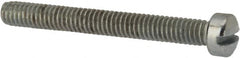 Value Collection - #8-32 UNC, 1-1/2" Length Under Head Slotted Drive Machine Screw - Fillister Head, Grade J82 Steel, Zinc-Plated Finish, Without Washer - Benchmark Tooling
