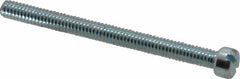 Value Collection - #8-32 UNC, 2" Length Under Head Slotted Drive Machine Screw - Fillister Head, Grade J82 Steel, Zinc-Plated Finish, Without Washer - Benchmark Tooling