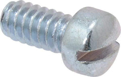 Value Collection - #10-24 UNC, 3/8" Length Under Head Slotted Drive Machine Screw - Fillister Head, Grade 2 Steel, Zinc-Plated Finish, Without Washer - Benchmark Tooling