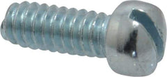 Value Collection - #10-24 UNC, 1/2" Length Under Head Slotted Drive Machine Screw - Fillister Head, Grade 2 Steel, Zinc-Plated Finish, Without Washer - Benchmark Tooling