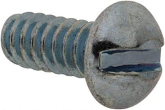 Value Collection - #10-24 UNC, 5/8" Length Under Head Slotted Drive Machine Screw - Fillister Head, Grade J82 Steel, Zinc-Plated Finish, Without Washer - Benchmark Tooling