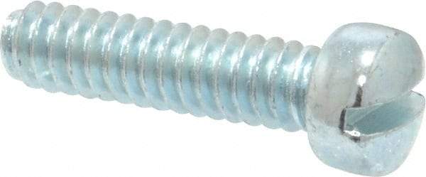 Value Collection - #10-24 UNC, 3/4" Length Under Head Slotted Drive Machine Screw - Fillister Head, Grade 2 Steel, Zinc-Plated Finish, Without Washer - Benchmark Tooling