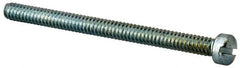 Value Collection - #10-24 UNC, 2-1/2" Length Under Head Slotted Drive Machine Screw - Fillister Head, Grade J82 Steel, Zinc-Plated Finish, Without Washer - Benchmark Tooling