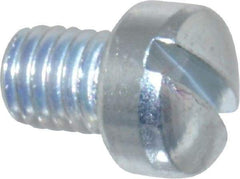 Value Collection - #10-32 UNF, 1/4" Length Under Head Slotted Drive Machine Screw - Fillister Head, Grade J82 Steel, Zinc-Plated Finish, Without Washer - Benchmark Tooling