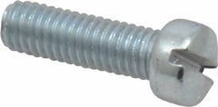 Value Collection - #10-32 UNF, 5/8" Length Under Head Slotted Drive Machine Screw - Fillister Head, Grade 2 Steel, Zinc-Plated Finish, Without Washer - Benchmark Tooling