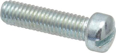Value Collection - #10-32 UNF, 3/4" Length Under Head Slotted Drive Machine Screw - Fillister Head, Grade 2 Steel, Zinc-Plated Finish, Without Washer - Benchmark Tooling