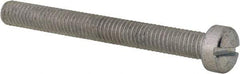 Value Collection - #10-32 UNF, 1-3/4" Length Under Head Slotted Drive Machine Screw - Fillister Head, Grade 2 Steel, Zinc-Plated Finish, Without Washer - Benchmark Tooling