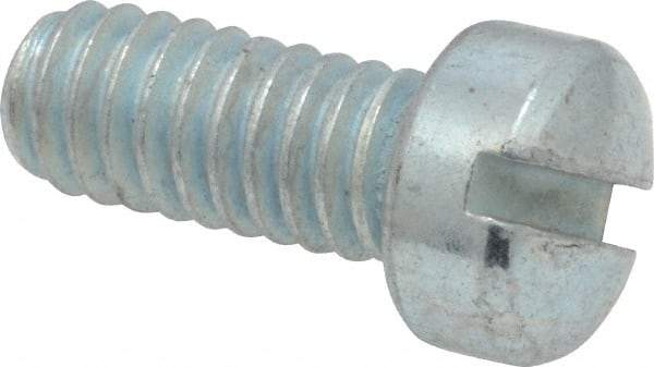 Value Collection - #12-24 UNC, 1/2" Length Under Head Slotted Drive Machine Screw - Fillister Head, Grade J82 Steel, Zinc-Plated Finish, Without Washer - Benchmark Tooling