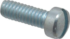Value Collection - #12-24 UNC, 5/8" Length Under Head Slotted Drive Machine Screw - Fillister Head, Grade J82 Steel, Zinc-Plated Finish, Without Washer - Benchmark Tooling