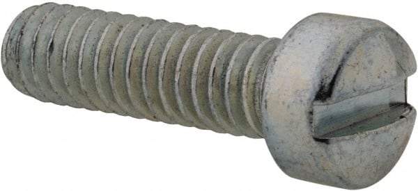 Value Collection - #12-24 UNC, 3/4" Length Under Head Slotted Drive Machine Screw - Fillister Head, Grade 2 Steel, Zinc-Plated Finish, Without Washer - Benchmark Tooling