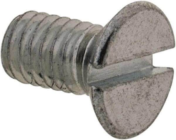 Value Collection - #12-24 UNC, 7/8" Length Under Head Slotted Drive Machine Screw - Fillister Head, Grade J82 Steel, Zinc-Plated Finish, Without Washer - Benchmark Tooling