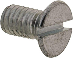 Value Collection - #12-24 UNC, 7/8" Length Under Head Slotted Drive Machine Screw - Fillister Head, Grade J82 Steel, Zinc-Plated Finish, Without Washer - Benchmark Tooling