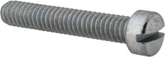 Value Collection - #12-24 UNC, 1-1/4" Length Under Head Slotted Drive Machine Screw - Fillister Head, Grade 2 Steel, Zinc-Plated Finish, Without Washer - Benchmark Tooling