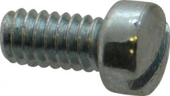 Value Collection - 1/4-20 UNC, 1/2" Length Under Head Slotted Drive Machine Screw - Fillister Head, Grade 2 Steel, Zinc-Plated Finish, Without Washer - Benchmark Tooling
