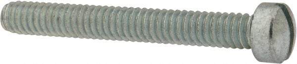 Value Collection - 1/4-20 UNC, 2" Length Under Head Slotted Drive Machine Screw - Fillister Head, Grade J82 Steel, Zinc-Plated Finish, Without Washer - Benchmark Tooling