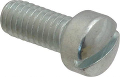 Value Collection - 5/16-18 UNC, 3/4" Length Under Head Slotted Drive Machine Screw - Fillister Head, Grade 2 Steel, Zinc-Plated Finish, Without Washer - Benchmark Tooling