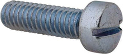 Value Collection - 5/16-18 UNC, 1" Length Under Head Slotted Drive Machine Screw - Fillister Head, Grade 2 Steel, Zinc-Plated Finish, Without Washer - Benchmark Tooling