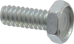 Value Collection - #6-32 UNC, 3/8" Length Under Head Hex Drive Machine Screw - Hex Head, Grade J82 Steel, Zinc-Plated Finish, Without Washer - Benchmark Tooling