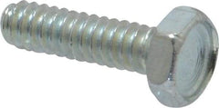 Value Collection - #6-32 UNC, 1/2" Length Under Head Hex Drive Machine Screw - Hex Head, Grade J82 Steel, Zinc-Plated Finish, Without Washer - Benchmark Tooling