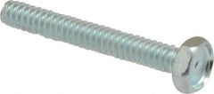 Value Collection - #6-32 UNC, 1" Length Under Head Hex Drive Machine Screw - Hex Head, Grade J82 Steel, Zinc-Plated Finish, Without Washer - Benchmark Tooling