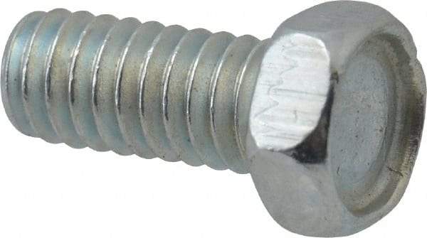 Value Collection - #8-32 UNC, 3/8" Length Under Head Hex Drive Machine Screw - Hex Head, Grade 2 Steel, Zinc-Plated Finish, Without Washer - Benchmark Tooling