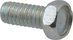Value Collection - #8-32 UNC, 3/8" Length Under Head Hex Drive Machine Screw - Hex Head, Grade 2 Steel, Zinc-Plated Finish, Without Washer - Benchmark Tooling