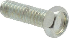 Value Collection - #8-32 UNC, 1/2" Length Under Head Hex Drive Machine Screw - Hex Head, Grade J82 Steel, Zinc-Plated Finish, Without Washer - Benchmark Tooling