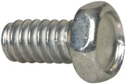 Value Collection - #10-24 UNC, 3/8" Length Under Head Hex Drive Machine Screw - Hex Head, Grade J82 Steel, Zinc-Plated Finish, Without Washer - Benchmark Tooling