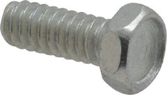 Value Collection - #10-24 UNC, 1/2" Length Under Head Hex Drive Machine Screw - Hex Head, Grade J82 Steel, Zinc-Plated Finish, Without Washer - Benchmark Tooling