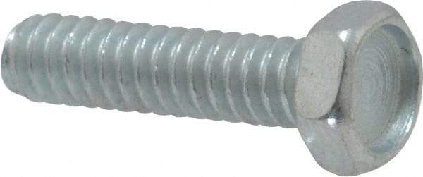 Value Collection - #10-24 UNC, 3/4" Length Under Head Hex Drive Machine Screw - Hex Head, Grade J82 Steel, Zinc-Plated Finish, Without Washer - Benchmark Tooling
