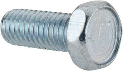 Value Collection - #10-32 UNF, 1/2" Length Under Head Hex Drive Machine Screw - Hex Head, Grade J82 Steel, Zinc-Plated Finish, Without Washer - Benchmark Tooling