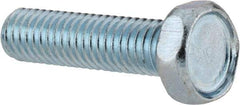 Value Collection - #10-32 UNF, 3/4" Length Under Head Hex Drive Machine Screw - Hex Head, Grade J82 Steel, Zinc-Plated Finish, Without Washer - Benchmark Tooling
