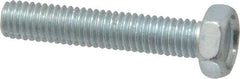 Value Collection - #10-32 UNF, 1" Length Under Head Hex Drive Machine Screw - Hex Head, Grade J82 Steel, Zinc-Plated Finish, Without Washer - Benchmark Tooling