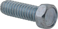 Value Collection - #12-24 UNC, 5/8" Length Under Head Hex Drive Machine Screw - Hex Head, Grade 2 Steel, Zinc-Plated Finish, Without Washer - Benchmark Tooling