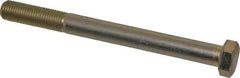 Made in USA - 3/8-24 UNF, 4" Length Under Head Hex Head Cap Screw - Partially Threaded, Grade 8 Alloy Steel, Zinc Yellow Dichromate Finish, 9/16" Hex - Benchmark Tooling