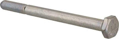 Made in USA - 1/4-28 UNF, 3-1/4" Length Under Head Hex Head Cap Screw - Partially Threaded, Grade 5 Steel, Zinc-Plated Finish, 7/16" Hex - Benchmark Tooling