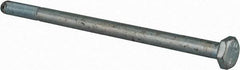 Made in USA - 1/4-28 UNF, 4-1/2" Length Under Head Hex Head Cap Screw - Partially Threaded, Grade 5 Steel, Zinc-Plated Finish, 7/16" Hex - Benchmark Tooling